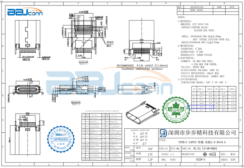 TYPE-C充电接口-1 TYPE-C充电接口-1