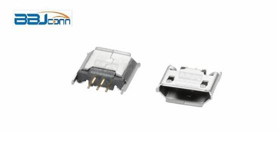 MICRO-5P 直插180度B型雾锡卷边主图 MICRO-5P 直插180度B型雾锡卷边主图