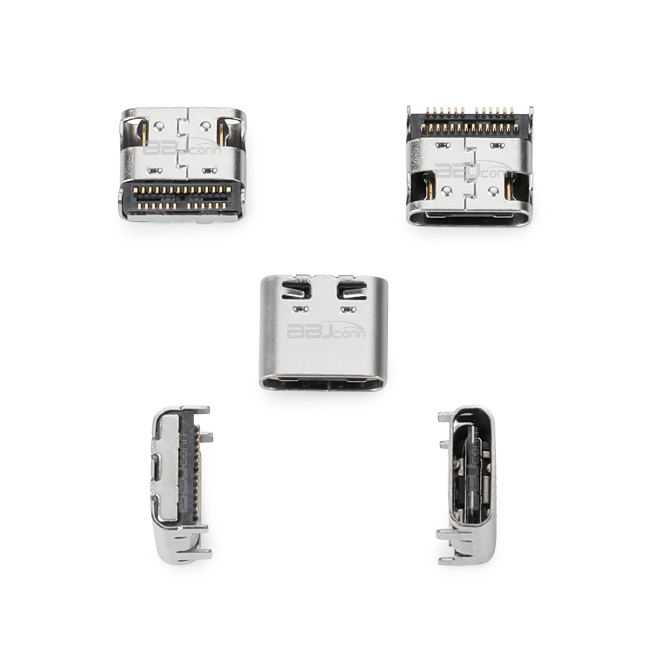 UC.01.52-1W-0024--TYPE-C 24P 母座 板上型 L=7.9 双排SMT ML款(莫仕款)缺P 镀金G-F CH=1.66
