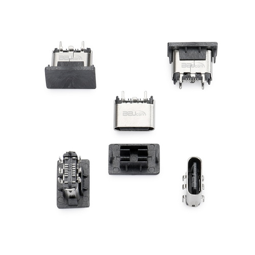 TYPE-C 16P母座 直立式带定位 H=6.65-UC.02.61-1K-0002_调整大小